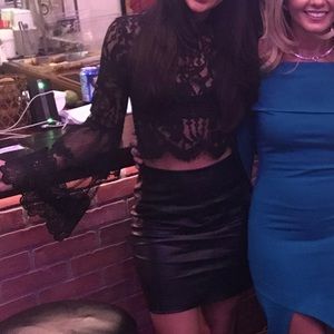 Lace bell sleeved top